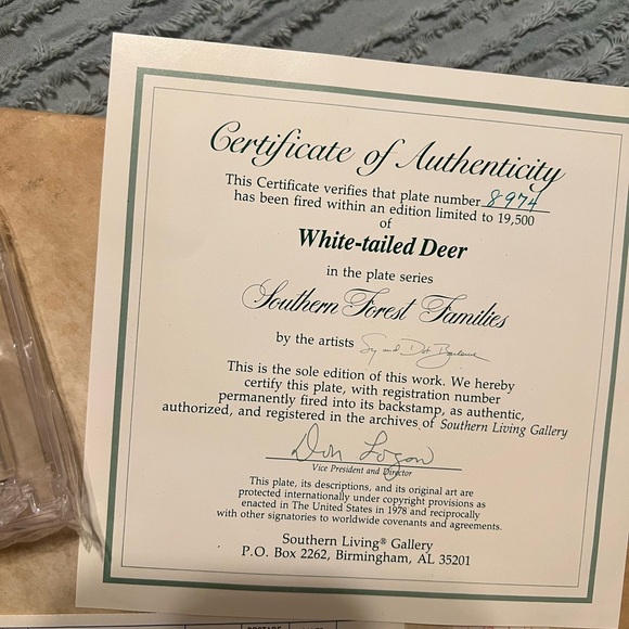 “White-tailed Deer” plate number 8974, by Sy and Dot Barlow - Picture 6 of 6